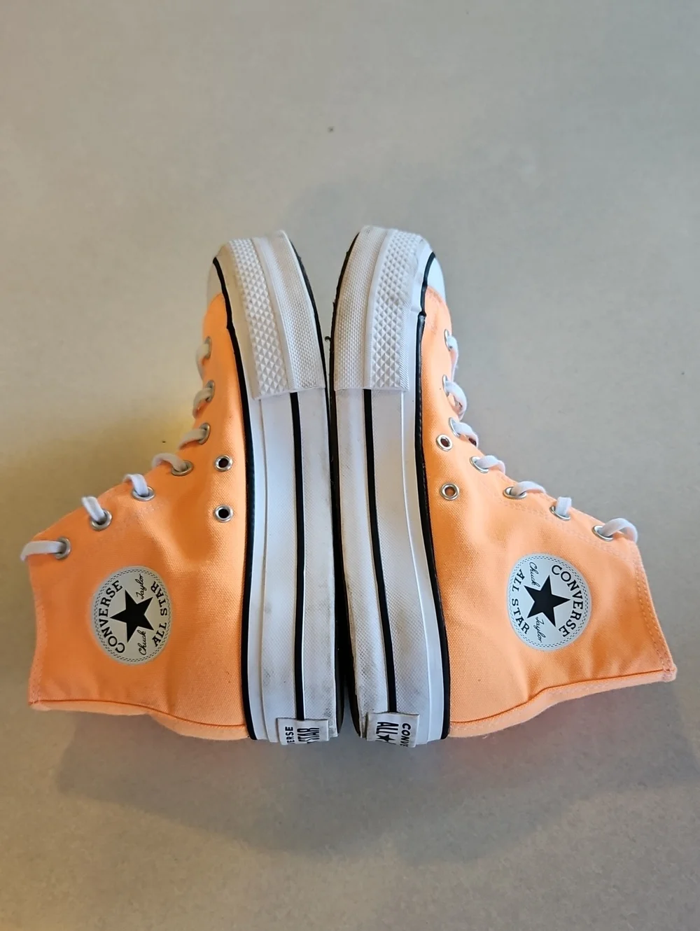 Orange Platform Converse Sneakers